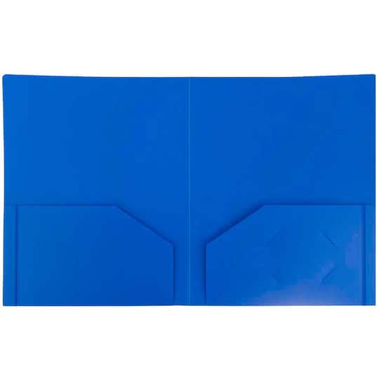 JAM Paper Heavy Duty Plastic 2 Pocket File Folder